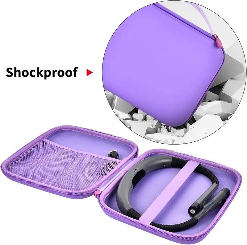GWCASE Case Compatible with Glocusent/for Vekkia/for LITOM/for LEDGLE/for TAKKUI/for TSINGREE LED Neck Reading Light Book Light for Reading. Storage Carrying Holder for USB Cable (Box Only) -Purple - Image 4